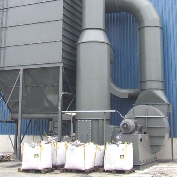 Dedusting unit for steel foundry